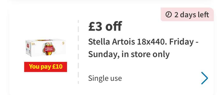 Premium Stella Artois Lager Beer 18-Pack at ASDA Groceries, Only £10