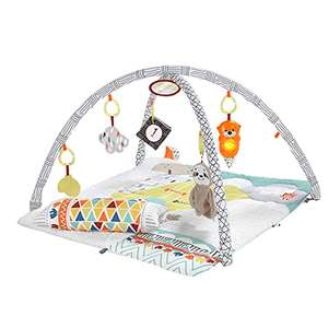Fisher-Price Perfect Sense Deluxe Gym, Extra-Large Plush Playmat and 6 Infant Activity Toys £31.20 @ Amazon
