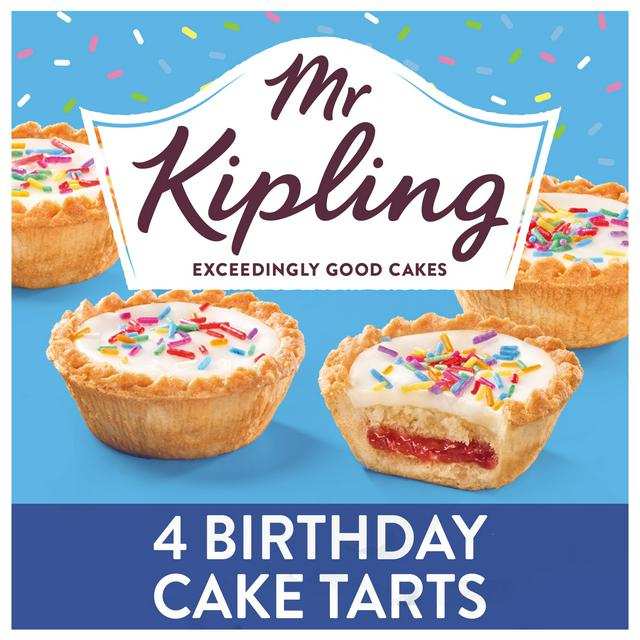 Mr Kipling Birthday Cake Tarts, 4 Pack, In-store, Market Harborough