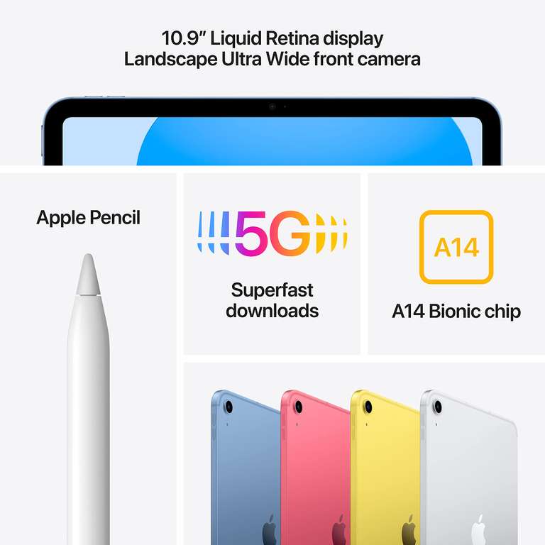 Apple 2022 10.9-inch iPad (Wi-Fi + Cellular, 256GB) - Pink (10th generation)