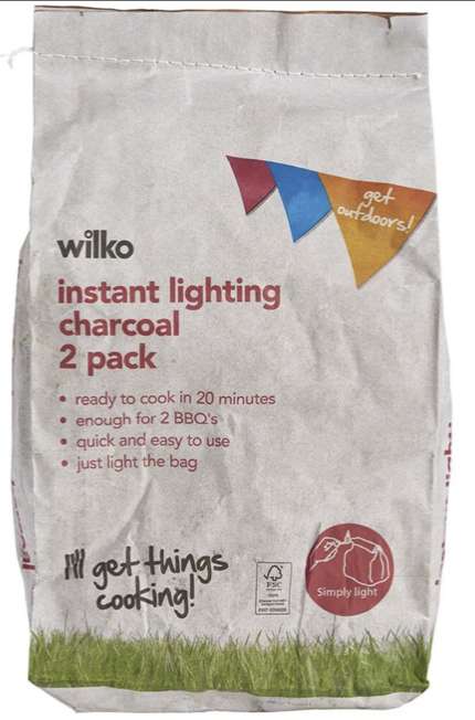 Wilko instant light charcoal 2-pack £1 instore @ Wilko (Birstall)