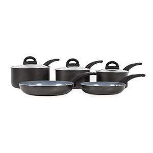 Tower T80303 Cerasure 5 Piece Pan Set with Non-Stick Coating, Suitable for all Hob Types Including Induction, Graphite
