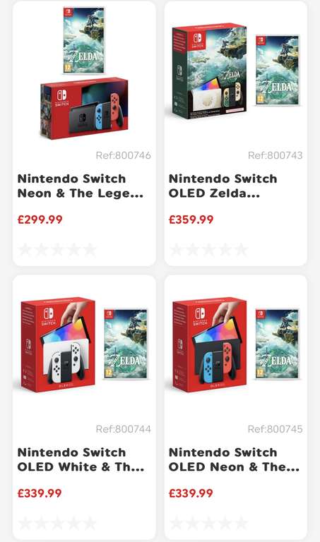 Switch Bundles: Nintendo Switch OLED Neon or White & Zelda Tears of the Kingdom game - £339.99 (£359.99 with Zelda OLED Switch) @ Smyths