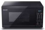 SHARP YC-MG02U-B Compact 20 Litre 800W Digital Microwave with 1000W Grill, 11 power levels,