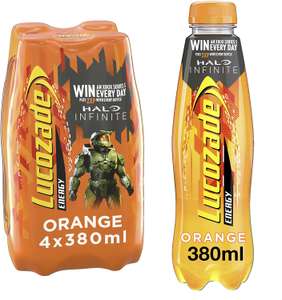 Lucozade Energy Drink Orange / Apple / Cherry / Caribbean Crush 4x380ml, min. order 3 for £6 @ Amazon