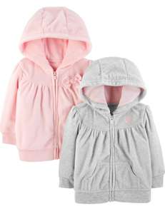 Simple Joys by Carter's Toddlers and Baby Girls' Fleece Full-Zip Hoodies, Pack of 2 size 24 months £8.50 at Amazon