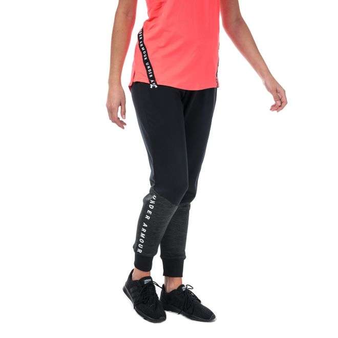 Under Armour Womens Graphic Fleece Jog Pants in Black (Size 4-6) £13.94 delivered @ Get The Label