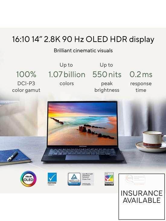 Asus Zenbook 14 OLED - 14in FHD, Intel Core i5-1240P, 16GB RAM, 512GB SSD £699 @ Very