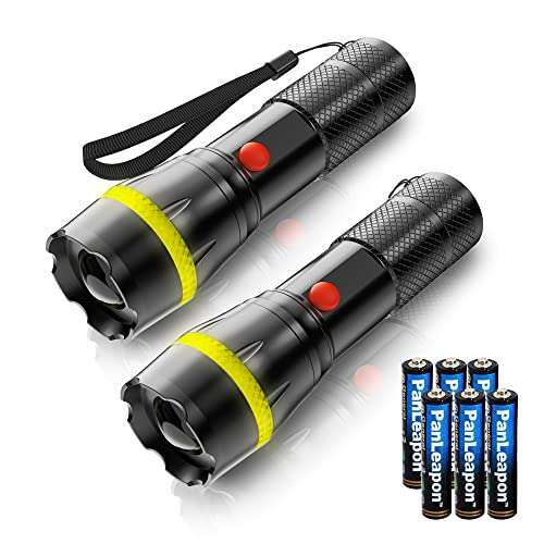 Fulighture Torches 2-Pack, 600lm High Brightness Zoomable Small Torch + batteries with voucher - Sold by Fulighture LED