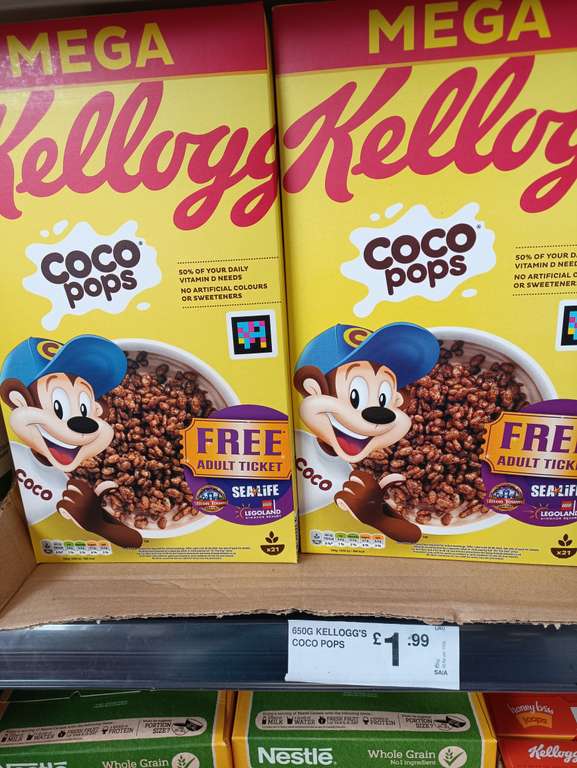 650g Kellogg's Coco Pops £1.99 at Birkenhead and Prenton stores