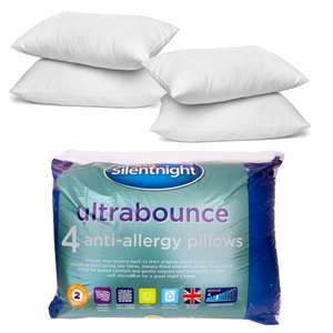 Silentnight Ultrabounce Anti-Allergy Pillows (Pack of 4) W/Code