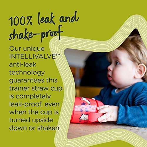 Tommee Tippee Superstar Weighted Straw Cup with INTELLIVALVE. 6m+, 300ml, Pack of 1, Green or yellow £3.99 @ Amazon