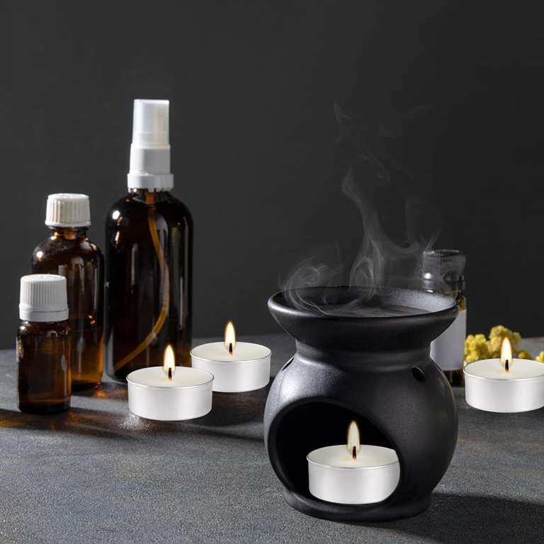 LIVEN 100 Pack 4 Hour Long Time Burning Unscented Tea Lights Candles ...