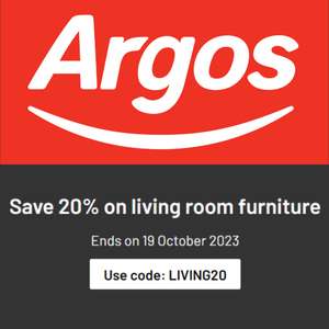20% Off Living Room Furniture with Discount Code + Free Click & Collect