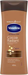 Vaseline Intensive Care Cocoa Radiant 100 Percent cocoa butter Body Lotion for dry skin 400ml £2.67 / £2.54 s&s at Amazon prime