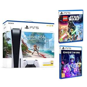PlayStation 5 Console Horizon Forbidden West + LEGO Star Wars : Skywalker Saga +Ghostwire Tokyo - £554.85 @ ShopTo