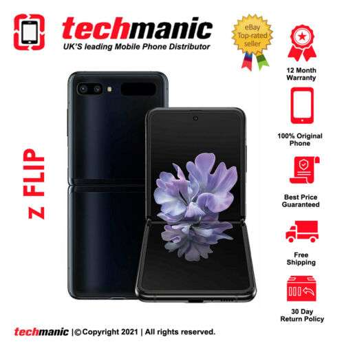 Refurbished Samsung Galaxy Z Flip - 256GB - Black (Unlocked) Smartphone - £256.49 with code @ techmanic.ltd / eBay