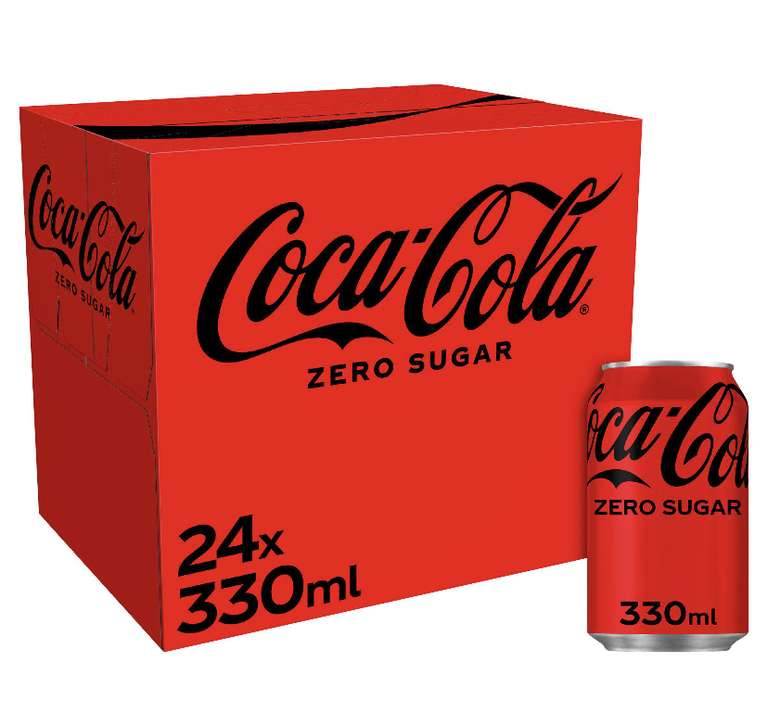 Coca Cola Zero Sugar 24x330ml £5 with Nectar Card @ Sainsbury’s
