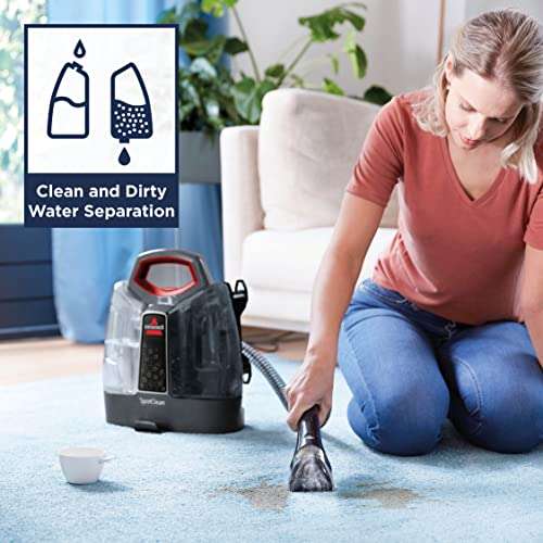 BISSELL SpotClean | Portable Carpet Cleaner | Lifts Spots and Spills with HeatWave Technology | Clean Carpets, Upholstery & Car