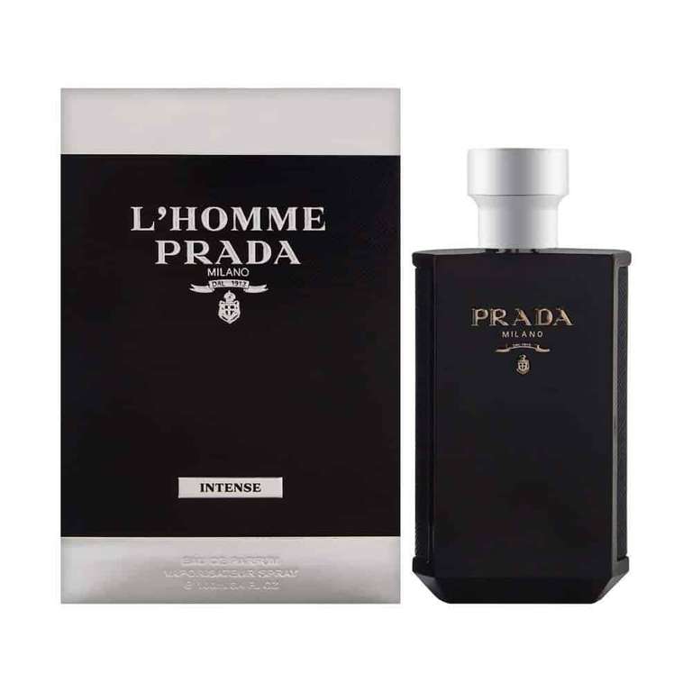 Prada L'Homme Intense 100 ml Eau de Parfum Spray plus free paradoxe sample £65.79 With Code @ Escentual