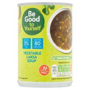 Vegetable Laksa Soup with Rice, Be Good To Yourself 400g - 27p @ Sainsbury's