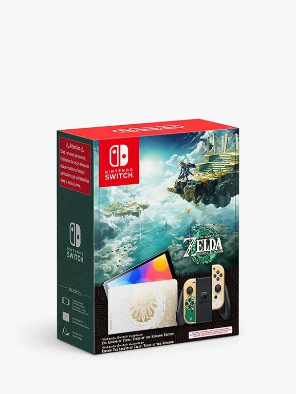 Nintendo Switch OLED Console The Legend of Zelda: Tears of the Kingdom Edition - £299.99 with code (My JL Members) @ John Lewis & Partners