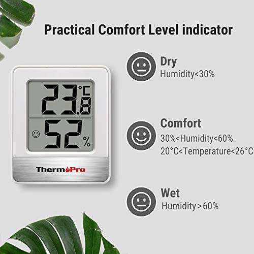 ThermoPro TP49 Digital Room Thermometer Indoor Hygrometer £6.62 (15% voucher) Sold by ThermoPro UK & Fulfilled by Amazon
