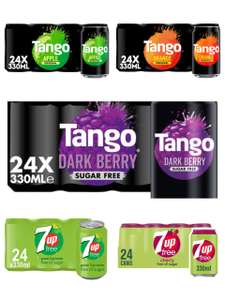 3 cases of Tango Orange/Apple/Dark berry/7up free/7up free Cherry 24 x 330ml £19 @ Iceland