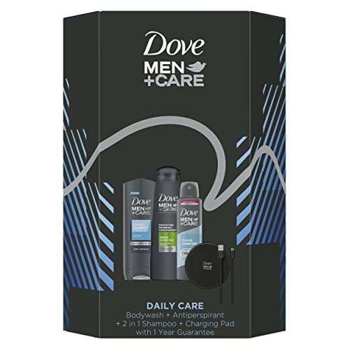 Dove Men+Care Daily Care Trio body wash, 2-in-1 shampoo & conditioner, Anti-perspirant & Charging Pad (Arrives after Christmas) £9 @ Amazon