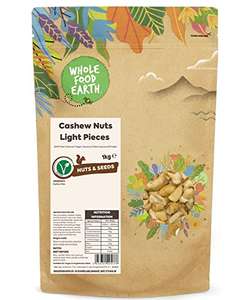 Wholefood Earth Cashew Nuts Light Pieces 1kg £7.70 @ Amazon