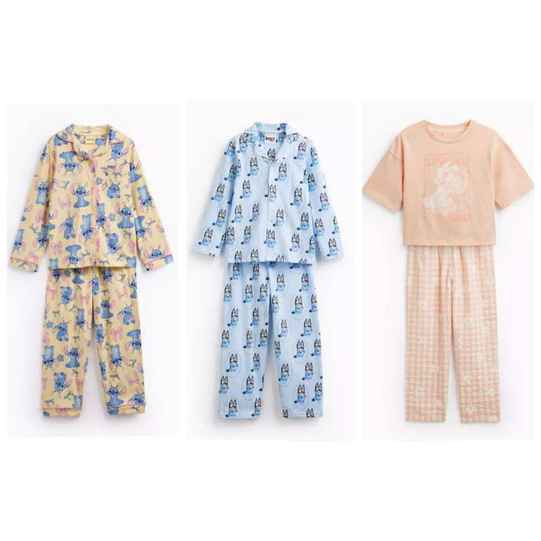 Bluey Traditional Pyjamas 1-8 Yrs / Lilo & Stitch Print PJs 4-7 Yrs | 7-12 £3.60 / Disney Thumper Short Sleeve PJs £2.28-£3.36 - Free C&C