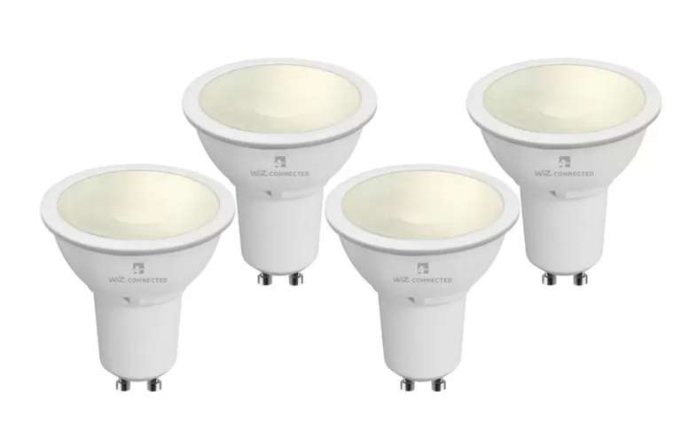 4lite WiZ Connected GU10 White WiFi Smart Bulbs, 4 Pack (membership required) £7.28 delivered Members Only @ Costco