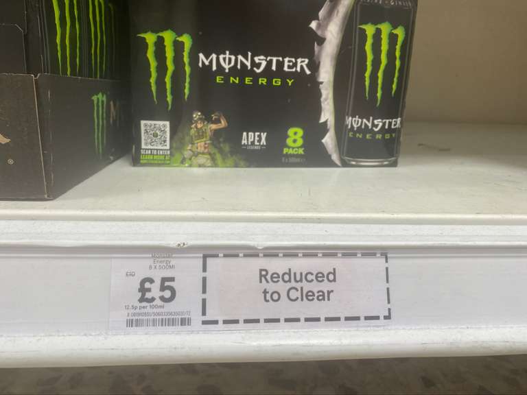 Monster Energy Drink 8 x 500ml - £5 instore @ Tesco, Amersham