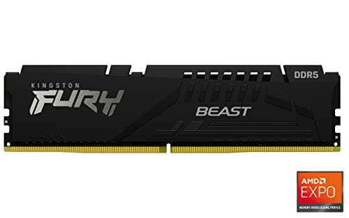 Kingston FURY Beast DDR5 32GB (2x16GB) 6000MT/s DDR5 CL36 DIMM Desktop Gaming Memory - £166.98 @ Amazon