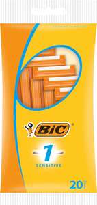 BIC 1 Sensitive, Disposable Razor Blade for Men Pack of 20 £1.88 (£1.79 subscribe and save + 15% first order voucher) @ Amazon