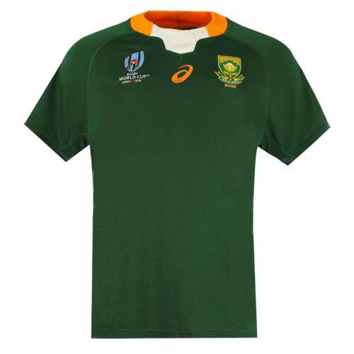 Asics South Africa Rugby Short Sleeve Top Replica Green Men T-Shirt (with code) @ sportitfirst
