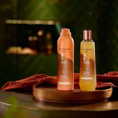 Sanctuary Spa Ultra Rich Shower Oil for Dry Skin, No Mineral Oil, Cruelty Free and Vegan, Orange, 250 ml - Or S&S for £4.75
