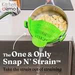 Kitchen Gizmo Snap N' Strain - Silicone Clip-On Colander - Sold by Vertrauen Group/FBA
