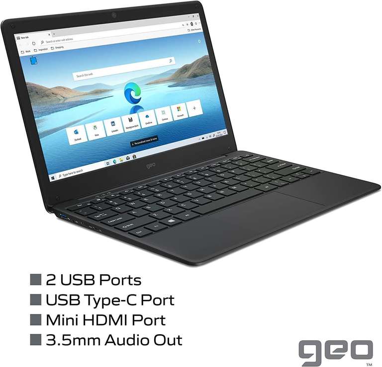 Refurbished GeoBook 120 12.5" Laptop N4020/4GB RAM/ 64GB eMMC Black £69.99 delivered @ eBay /tabretail