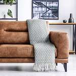 Emma Barclay Casablanca - Scandi Woven Recycled Cotton Chair Sofa Setee Bed Throw - 50x60 (127x152cm)