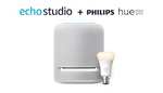 Echo Studio Smart Speaker , Glacier White + Philips Hue White Smart Light Bulb LED (B22) - £169.99 (Prime Exclusive Deal) @ Amazon