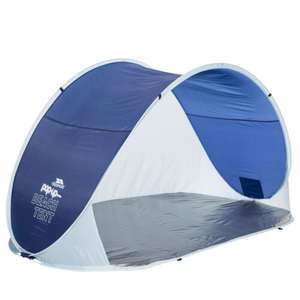 Trespass Pop Up Beach Tent UV SPF 50 1.25m x 2.4m Pegs & Guy Ropes Kingsbarn - Sold By Trespass