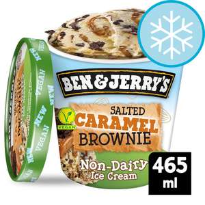 Ben & Jerry's Dairy Free Salted Caramel Vegan Ice Cream (Plus Other Flavours) 465Ml £3 (Clubcard Price) @ Tesco