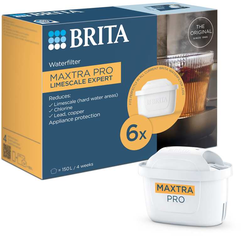 BRITA Water Filter Cartridge MAXTRA PRO Limescale Expert - 6 Pack (S&S £18.70)