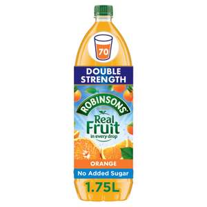 Robinsons Double Strength 1.75L All Varieties - £1.50 each @ Iceland