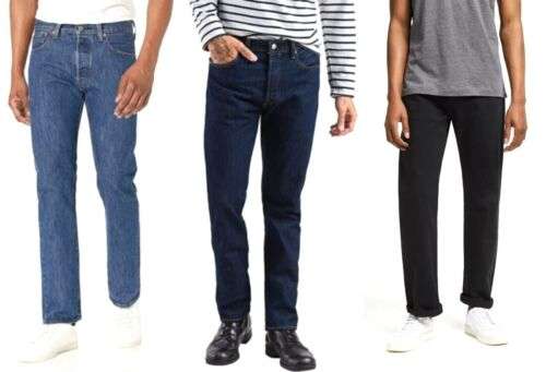 Levi's 501 Men's Original Fit Classic Jeans Straight Trouser Regular Denim Jean @ active-sportswears