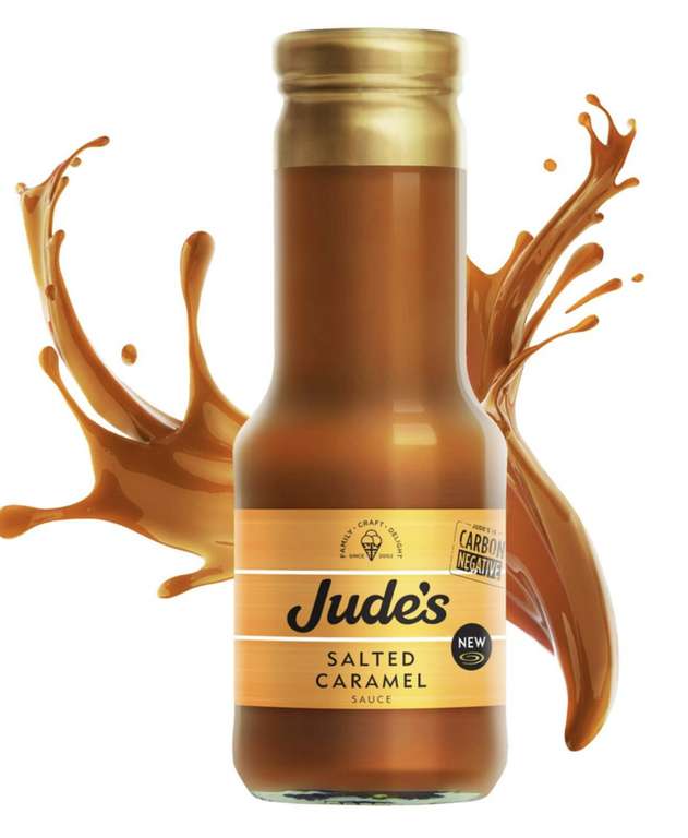 Jude’s salted caramel or strawberry sauce 39p at FarmFoods Camborne Cornwall