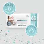 Dadamuma 99.9% pure baby wipes w/voucher £8.58 with subscribe and save savings