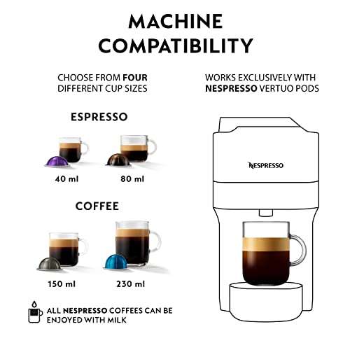 Nespresso Vertuo Pop Coffee Pod Machine by Krups, Aqua Mint, XN920440 - £49.99 @ Amazon