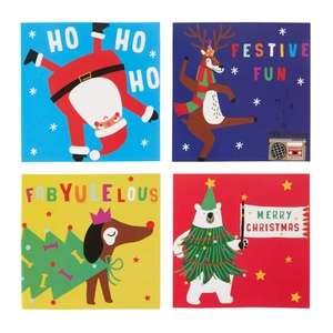 George Home Christmas Cards 2 Options - Pack of 15/Envelopes Included - 50p @ Asda